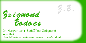 zsigmond bodocs business card